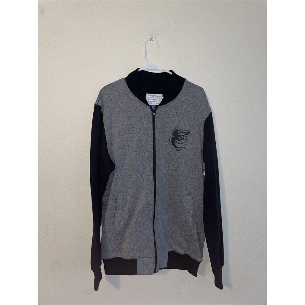 Baltimore Orioles‎ G-III Sports by Carl Banks Zip Up Baseball Jacket Mens L Gray